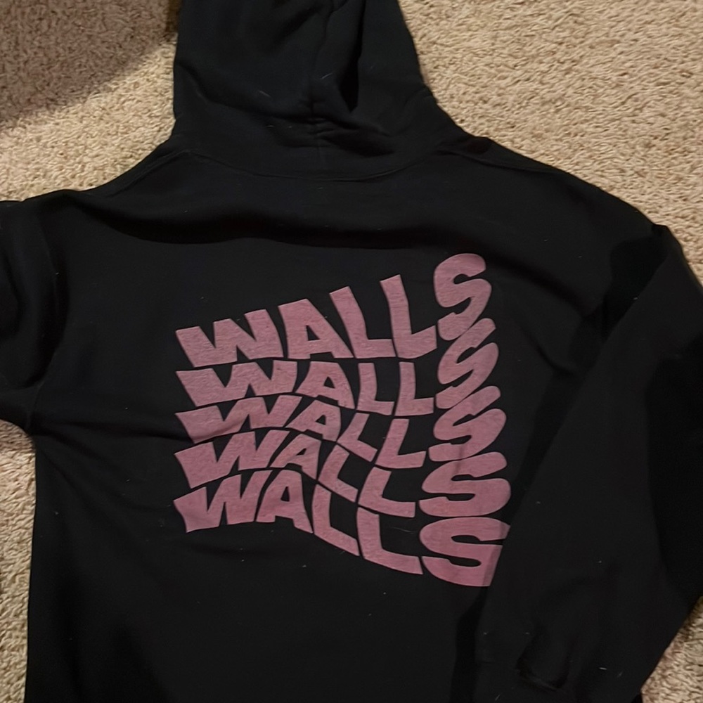 Louis Tomlinson Walls Hoodie Black Size Small